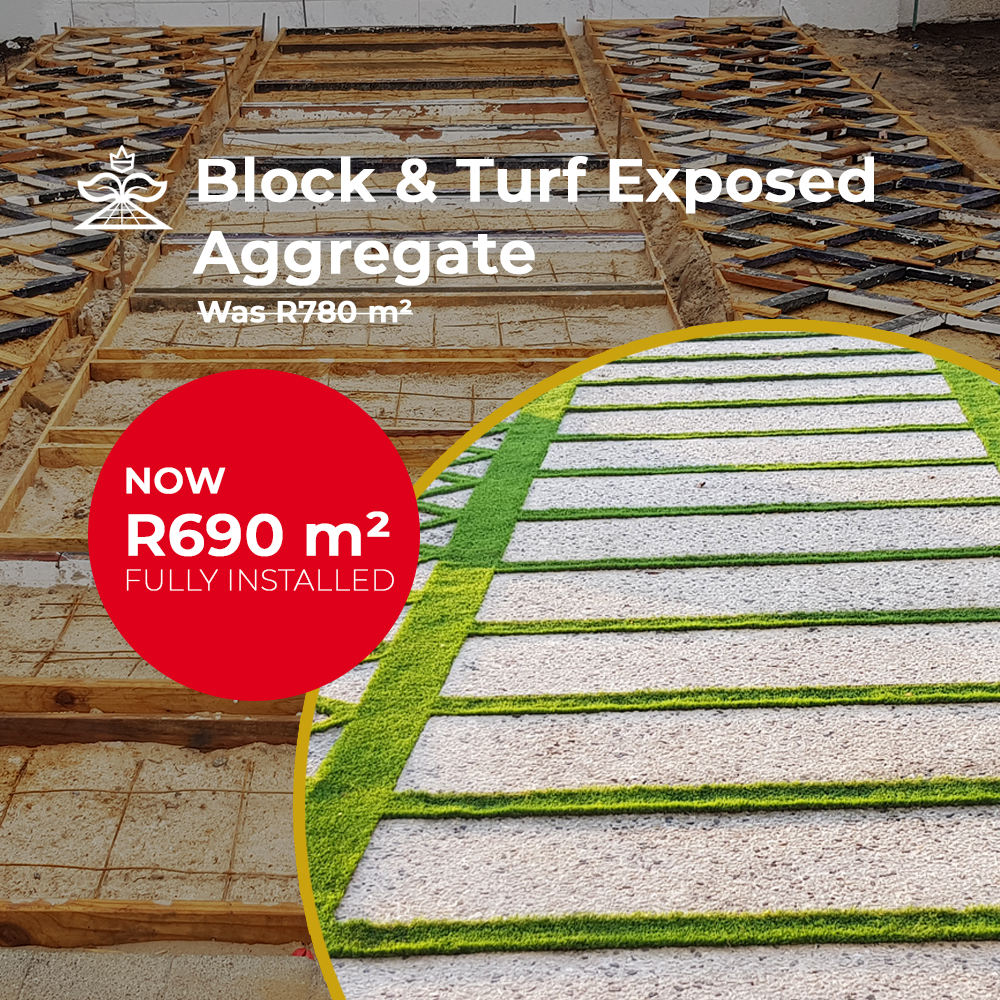Block And Turf Exposed Aggregate